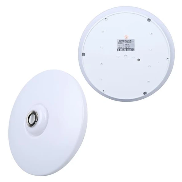Powermaster PM-27331 Beyaz 34*9 Cm 24 Watt Bluetooth Hoparlörlü Tavan Aydınlatma (AL-BL301) Tornavida Hediyeli - 2