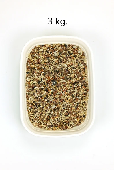Tüm Kuşlar İçin Doğal Taze Sağlık Tohumu Karışımı - 3 kg
