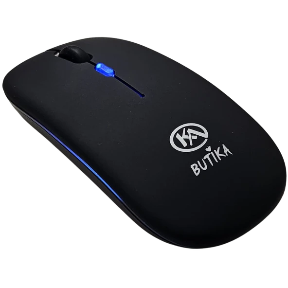 KABLOSUZ BLUETOOTH RGB LED'li SESSİZ MOUSE (FARE), ŞARJ EDİLEBİLİR, ERGONOMİK TASARIM - 7