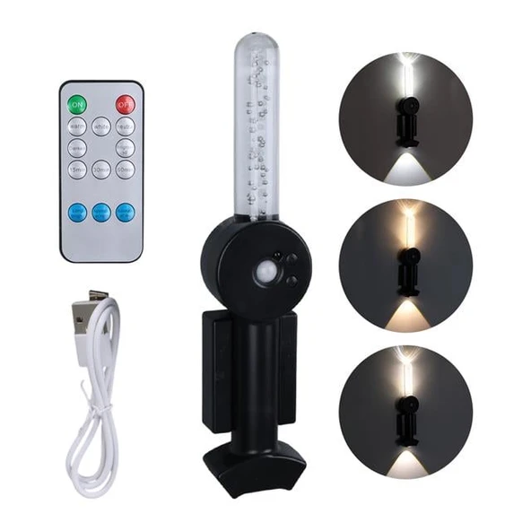 Ledx YD-24060 Mıktanıslı Rgb Renkli Usb Şarjlı 800 mAh 3 Kademeli Işıklı Sensörlü Duvar Aplik ürün görseli