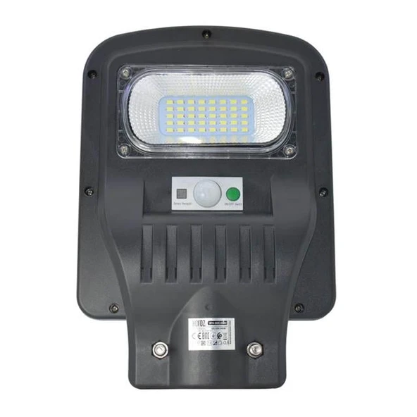Horoz 50W Siyah Led Solar Güneş Enerjili Lamba Sokak Armatür Beyaz Işık - 2