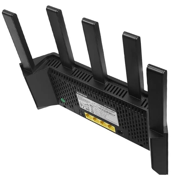 Everest EWR-X3000MBPS-V1 X3000Mbps Dualband 5*6dBi 1 Wan Port + 3 Lan Port Wi-Fi 6 Wisp+Ap+Repeater Destekli Kablosuz Wifi Router - 6