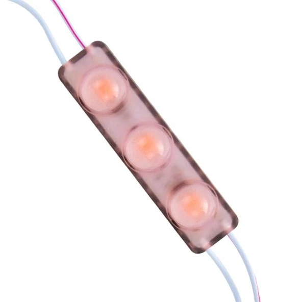 Powermaster 12 Volt 1.5 Watt Pembe Yanıp Sönen Parlak Tek Renk 2835 69 X 16 Mm IP65 160 - 180 Lümen 160 Derece Modül Led ürün görseli