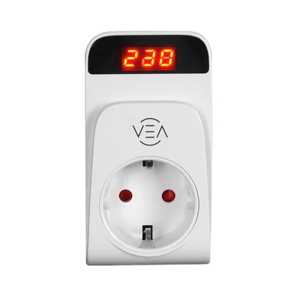 Vea VE-25530 15A 3520W Tekli Dijital Göstergeli Akım Korumalı Priz Aşırı Yüksek Gerilim - 2