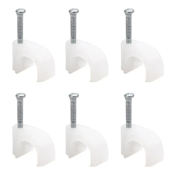 Kroşe 1 Numara Çelik Çivili 4 Mm (Kordon Kabloları İçin) 100lü Poşet Powermaster