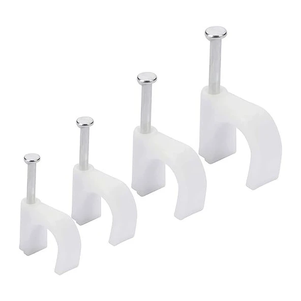 PowerMaster PM-24871 8 Numara Çelik Çivili 25 MM Kroşe 4X16 Antigron Kablolar İçin (100'LÜ Poşet)