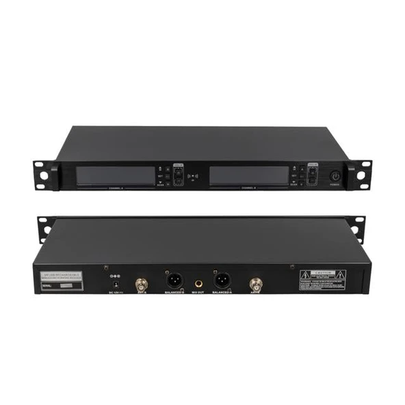 Magicvoice MV21633 2 El Tipi Mikrofonlu 100+100 Kanal Antenli Uhf-Pll Kablosuz Telsiz Mikrofon - Resim 2