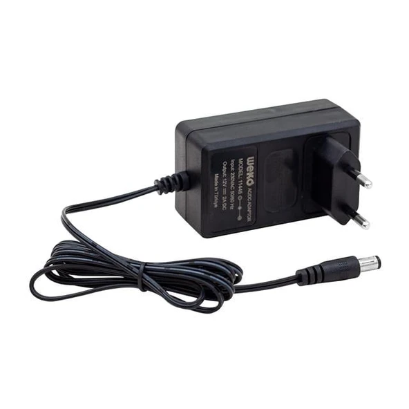 Weko 12 Volt 2 Amper 24 Watt Plastik Kasa Priz Tipi Adaptör (5.5x2.5 Uçlu) - 3