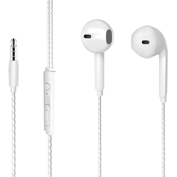 Lenovo Lecoo EH104W 3.5 Mm Jacklı Kablolu Kulak İçi Mikrofonlu Kulaklık Beyaz