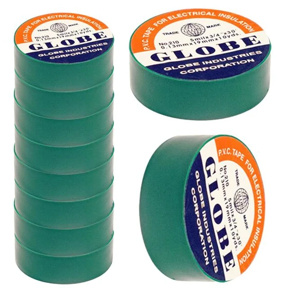 Globe 0.13Mmx19Mm İzole Bant 10'lu Yeşil
