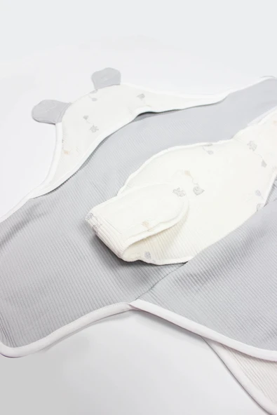 Bistyle Flying Elephant Organik Bel Destekli Kundak 75102 Ekru Gri - 9