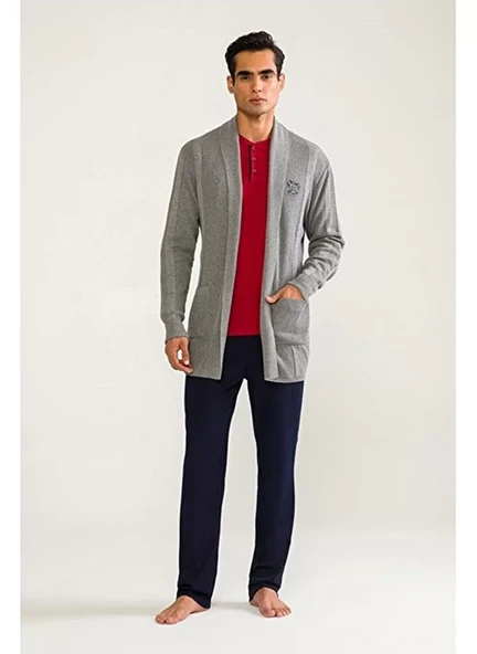 D'S Damat 03004 5'li Triko Robdöşambr Damat Pijama Seti - 2