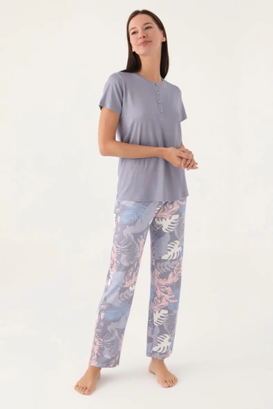 Pierre Cardin 8801-S Bayan Kısa Kol Pijama Takım - 3