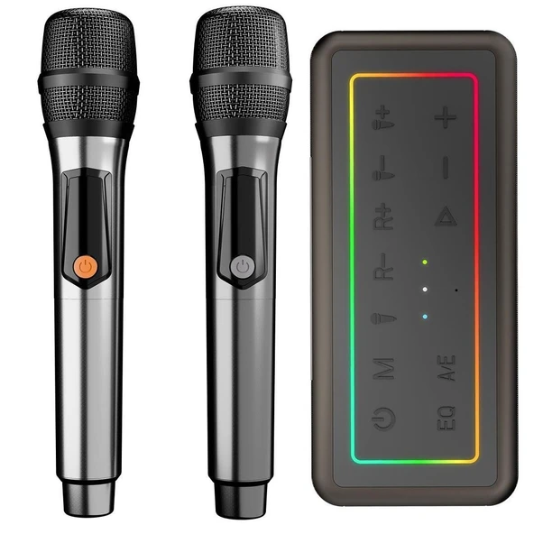 Microlab M60 Vega 100W RGB 2 Adet Kablosuz Mikrofonlu Bluetooth Karaoke Hoparlör (15.000Mah Batarya) - 3