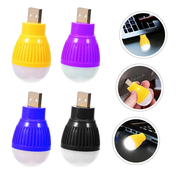Powermaster PM-34389 USB Beyaz Gece Lambası Mini Ampul Aydınlatma