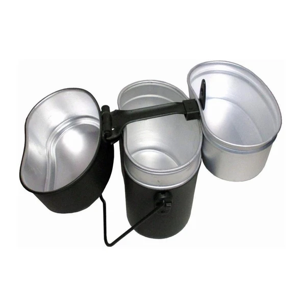 Alüminyum Kamp Yemek Pişirme Sefer Tası Seti Dış Mekan Alüminyum Tencere Seti Saplı Pişirme Set - Resim 7