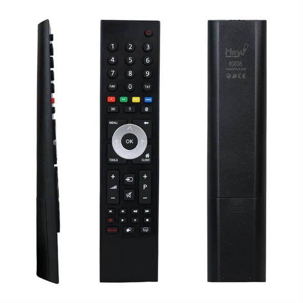 Hey Arçelik Beko Gri Göbek 3D Tuşlu Lcd Led TV Kumanda - 1