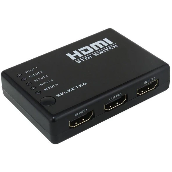 Powermaster PM-8342 5 Giriş 1 Çıkış HDMI 2.0 4K@60Hz Switcher Toplayıcı Kumandalı - 3