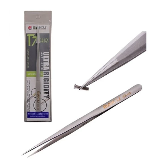Baku BK-T7-SS-SA Düz Uç Cımbız
