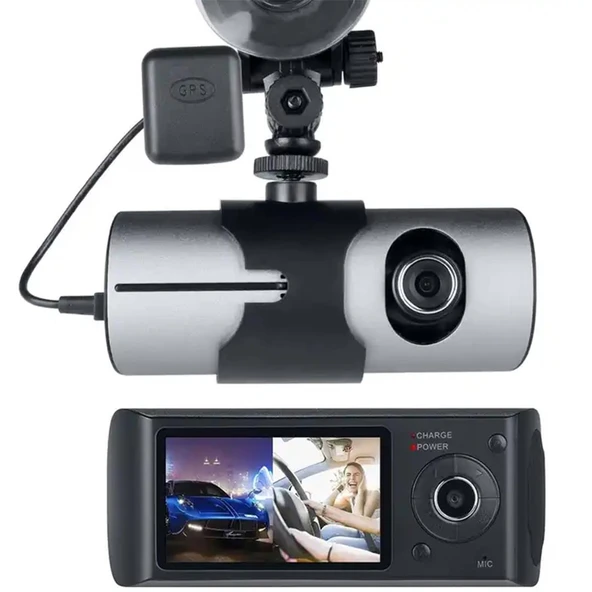 Powermaster R300 GPS Destekli Çift Kameralı Araç İçi Dashcam DVR Kamera Seti - 2