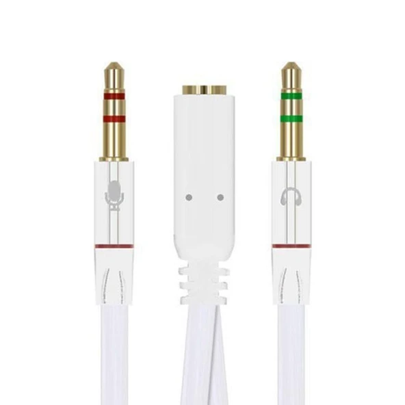 Powermaster Kulaklık Mikrofon Hoparlör Çevirici Ayırıcı Kablo 20 Cm - 3