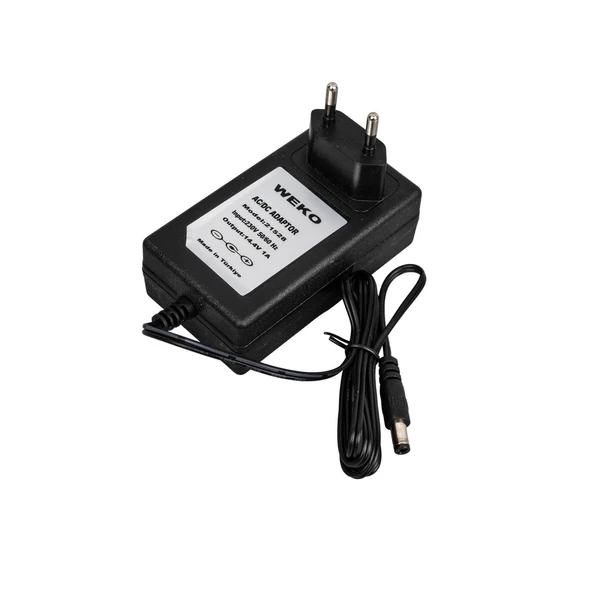 Weko 14.4 Volt - 1 Amper 5.5*2.5 Uçlu Plastik Işıklı Kasa Priz Tip Adaptör - 2