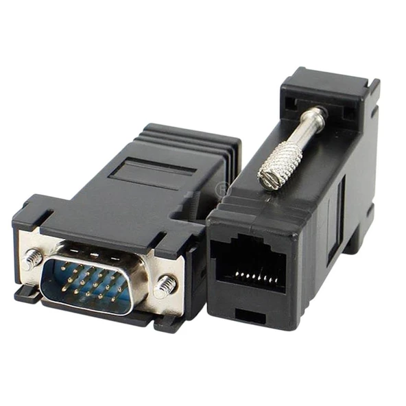Powermaster VGA Extender RJ45 CAT5/CAT6/CAT7 Uzatıcı Çevirici (2'Li Paket)