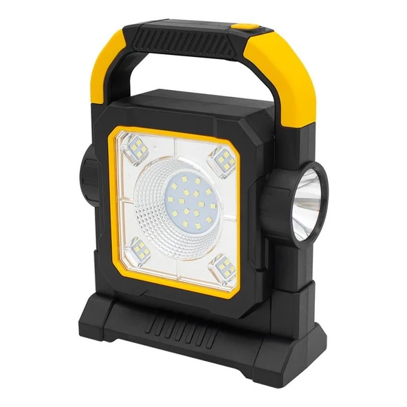 Powermaster HC-7078-C Üç Çalışma Modlu Şarjlı Cob Ledli Taşınabilir Solar Panelli Lamba ürün görseli