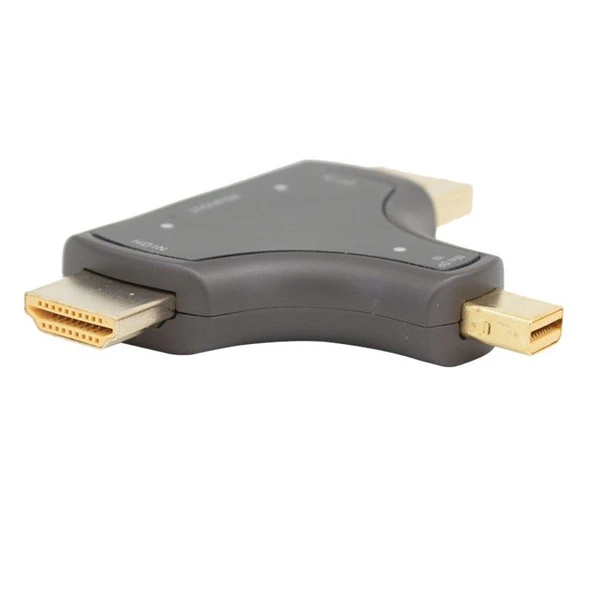 Powermaster Mini DP+DP+HDMI To HDMI 4K Çevirici - 2