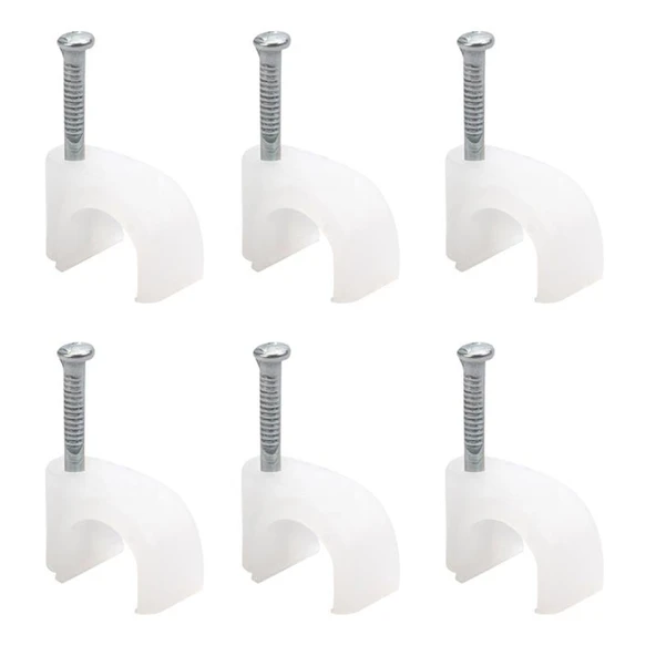 Kroşe 1 Numara Çelik Çivili 4 Mm (Kordon Kabloları İçin) 100Lü Poşet Powermaster