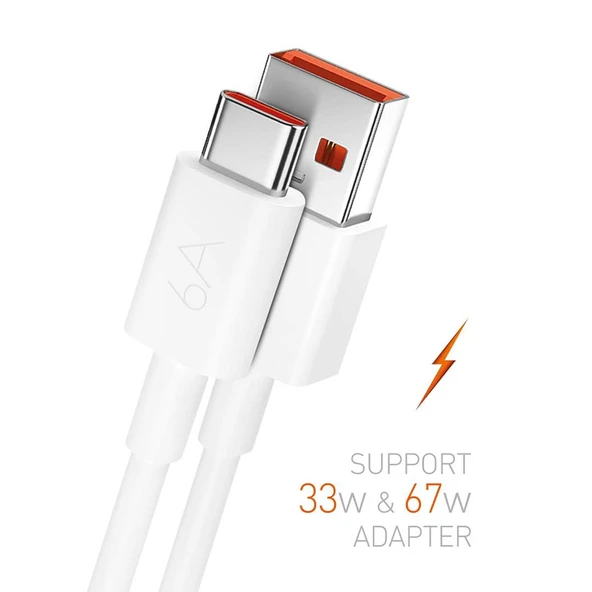 Powerway M6 Type-C To USB-A PD 67 Watt 6 Amper 1 Metre Şarj Data Kablosu - 2