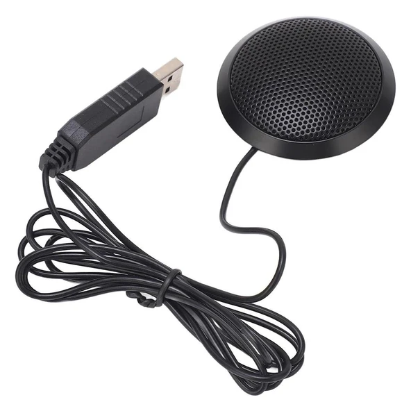 Haiki HK-102 USB 1.5 Metre Kablolu Kondenser Masaüstü Toplantı Podcast Mikrofonu - 2