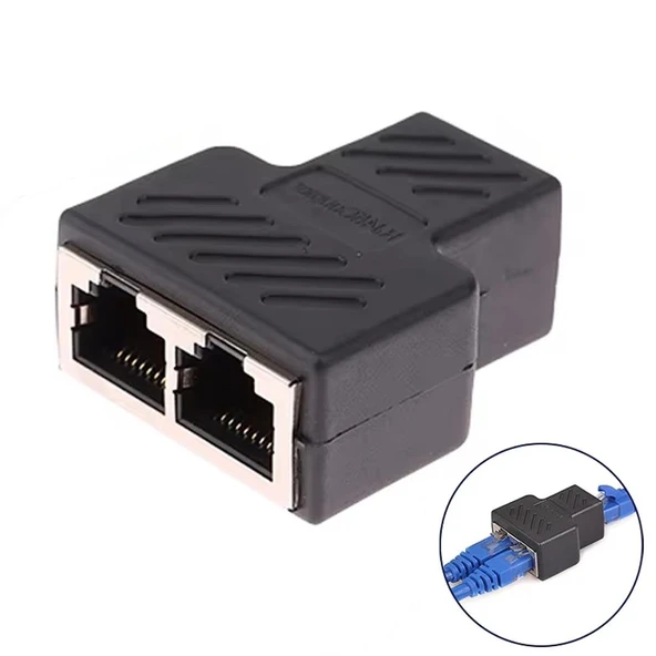 Powermaster PM-26130 Ethernet RJ45 TO 2X Çoklayıcı Dişi Splitter Adaptör - 2