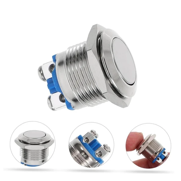 Powermaster IC-182 D98 Metal 19Mm Düz Buton PBS28B-2 ürün görseli 1