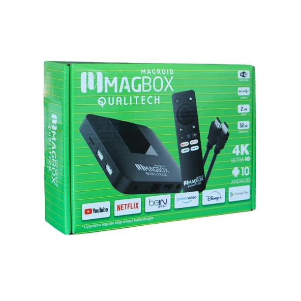 Magbox Magroid Qualitech 32GB HDD - 2GB Ram 2.4G H313 CPU Android TV Box - 3