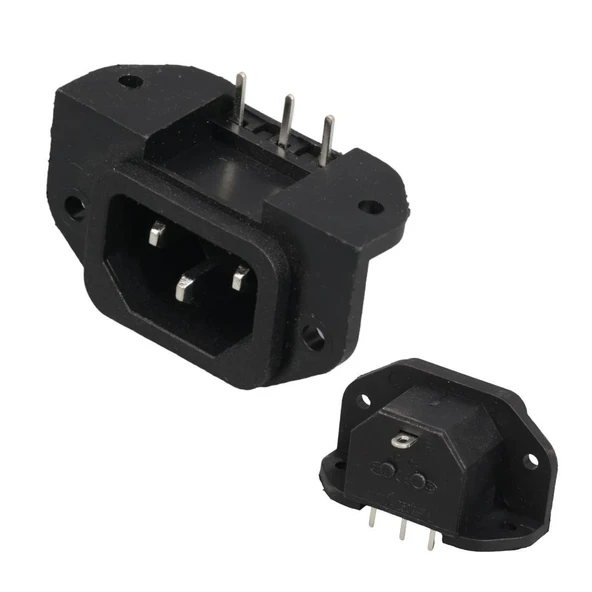 IC-212C C14 Power Soket Erkek Kulaklı 90'C Pcb