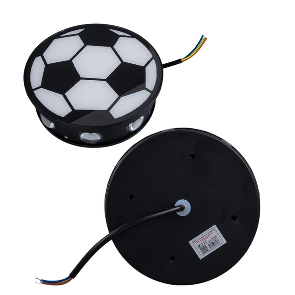 Powermaster PM-24456 Gün Işığı - Kırmızı Futbol Topu Dekoratif LED Duvar Aplik - 2