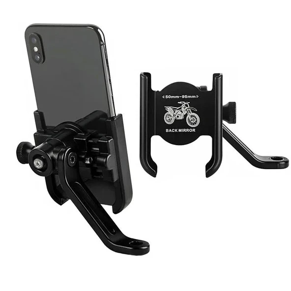 Sunup 03-H2 Motosiklet Telefon Tutucu Standı Tutacağı (Aynaya Sabitlenir)