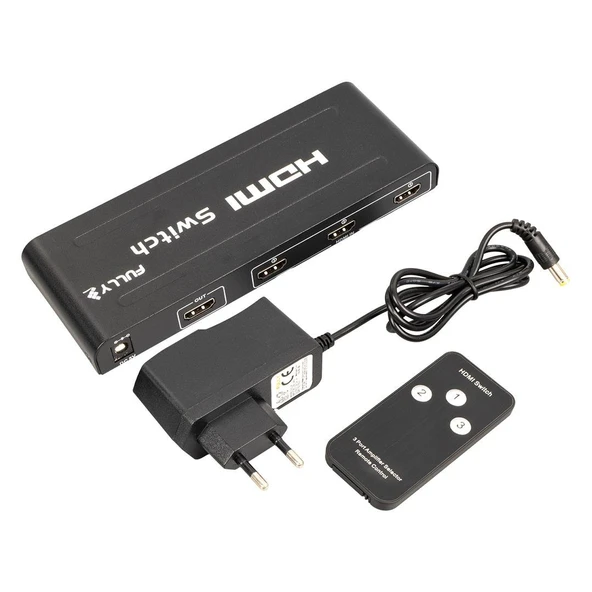 Fully G-538H 3 Giriş 1 Çıkış Hdmi Switcher Toplayıcı Metal Kasa Adaptörlü - 3
