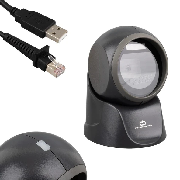 Powermaster 2D Karekod Kablolu USB Masaüstü Barkod Okuyucu - 3
