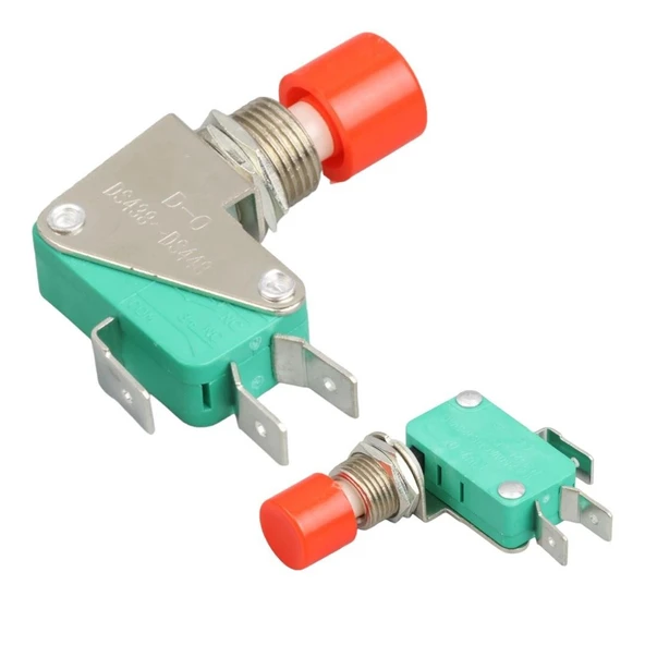 IC-176E / DS-438 Micro Switch Kırmızı Butonlu Ø12mm