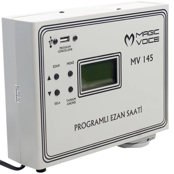 Magicvoice MV-145 3 Hocalı Programlı Duvar Tipi Ezan Saati