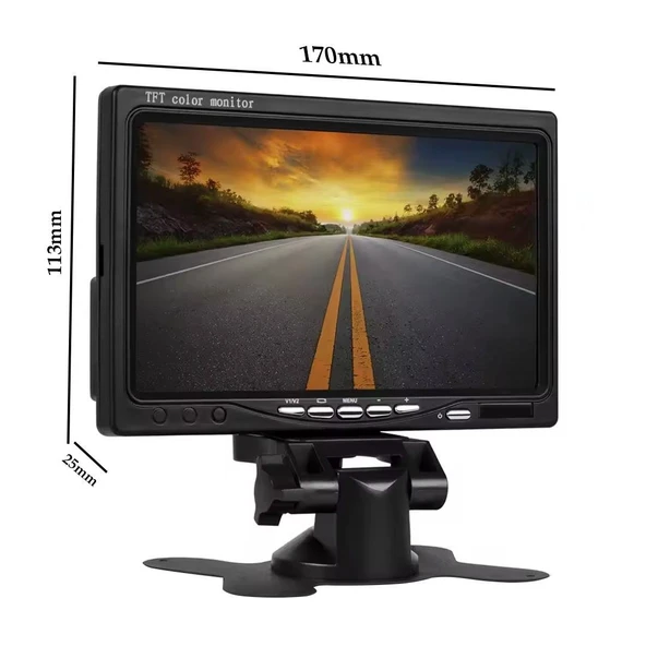 Powermaster PM-15487 7" TFT Lcd Dijital Monitör 2 Kanal Geri Görüş Kamerası Tetiklemeli 800X480P - 5