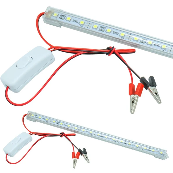 Powermaster PM-11057 30 CM Akü Maşalı 12 Volt - 5 Watt T8 Led Bar Ampul - Resim 2