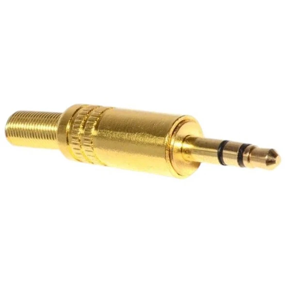 Powermaster 3.5 Mm Mono Gold Metal Jack Fiş - Resim 2