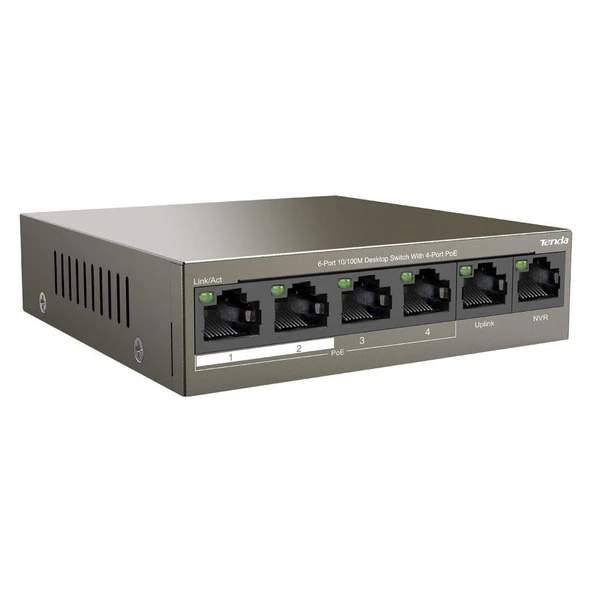 Tenda TEF1106P 2 X Uplink + 4 Port Poe Ethernet Switch 63 Watt - 2
