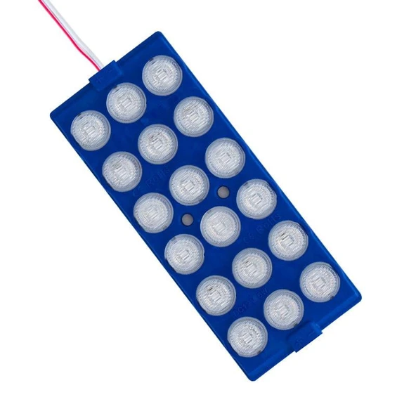 Powermaster 12 Volt 6 Watt Mavi 18 Ledli 2'Li Paket Yanıp Sönen Modül Led ürün görseli 1