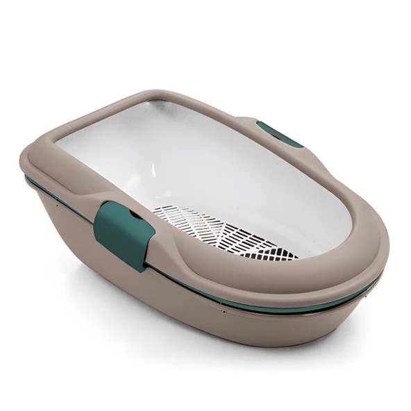 Stefanplast Smart Chic Açık Elekli Kedi Tuvaleti Bej