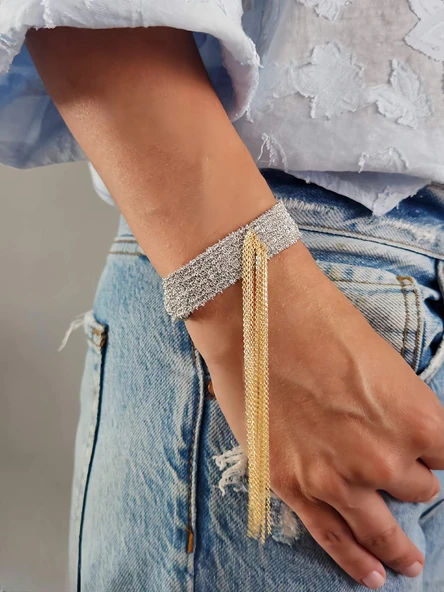 Asimetrik Dalgalı Kare Vintage Model Büyük Boy Küpe