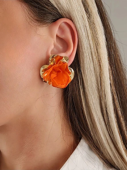 6'lı Kuğu Fiyonk Model Minima Gümüş Silver Renkli Küpe Seti - Resim 2